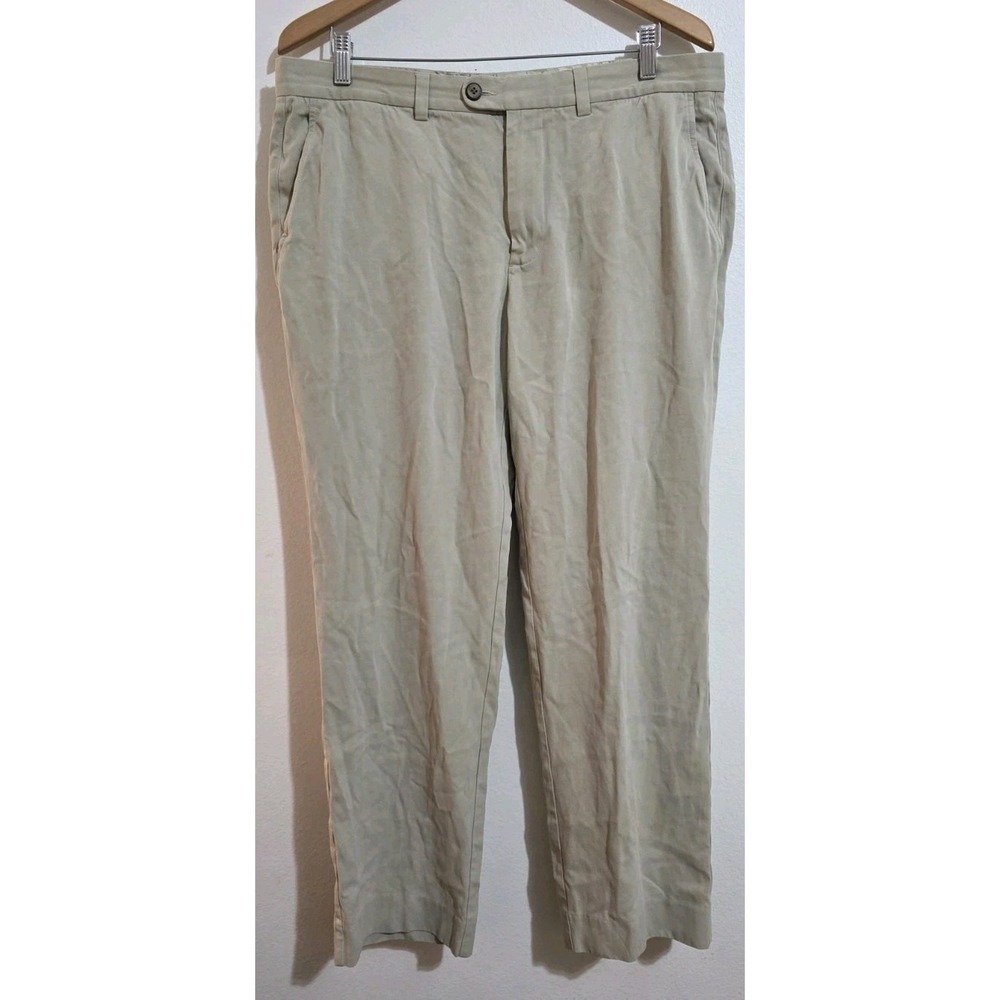 Tommy Bahama Silk Men's Pants 36x32 Beach Casual Khaki Slacks‎ Trousers